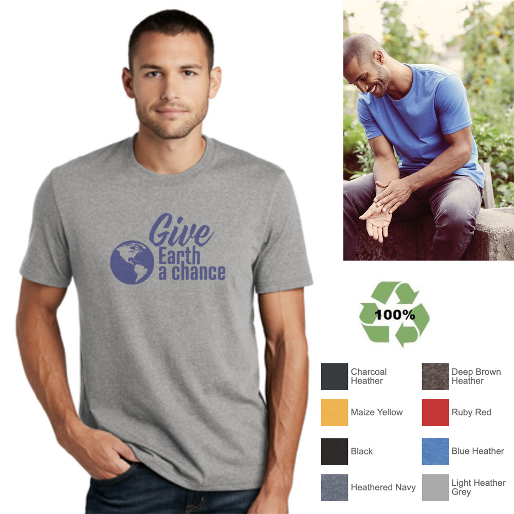 Unisex Crew Short Sleeve T Shirt Customizable Recycled Eco